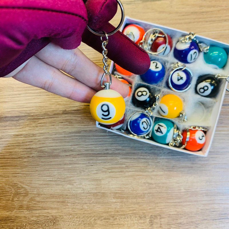 Móc chìa khoá bi-a bida random