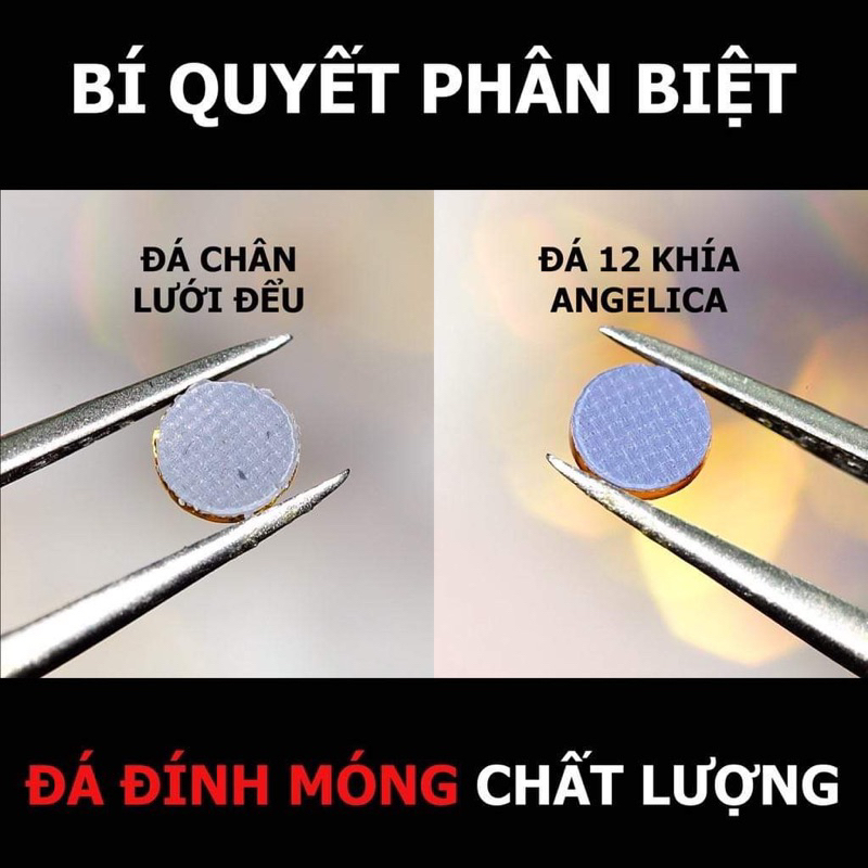 Đá chân lưới YHB 16 khía màu trắng cao cấp , hàng chính hãng , đá sáng đẹp , ăn keo chắc cực bền trang trí móng