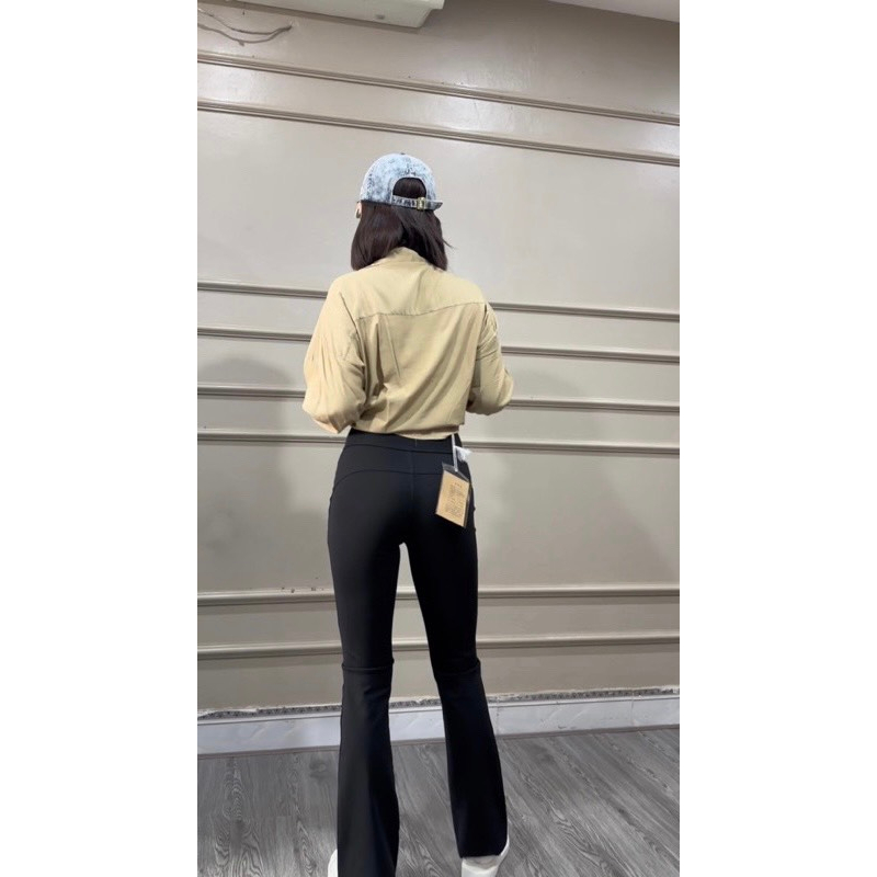 Quần loe co giãn CẠP CAO QUA RỐN NÂNG MÔNG dài 95CM siêu tôn dáng