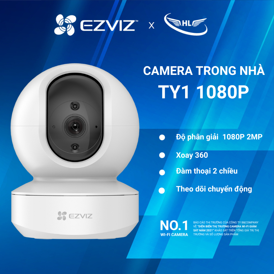 [Mã ELBAU4 giảm 4% đơn 500K] Camera WIFI trong nhà xoay 360 EZVIZ TY1 2MP/4MP hàng chính hãng. | BigBuy360 - bigbuy360.vn