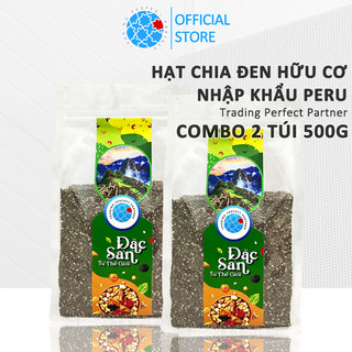 Combo 2 túi 500g Hạt Chia Đen Hữu Cơ Peru Trading Perfect Partner (500g/túi)