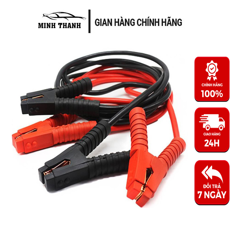 Bộ dây câu bình ắc qui 2000A lõi đồng lớn,dẫn điện tốt ,kích điện xe cực nhanh-Có Kẹp Cách Điện Bảo Hành 1 Năm.