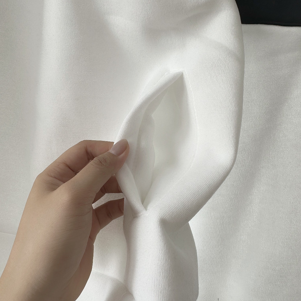 Áo khoác hoodie DESSUU nỉ bông dày dặn nút bấm trắng phối đen form rộng unisex nam nữ - Toki Store