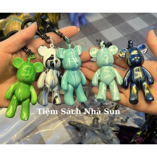 Móc Khóa gấu đổ màu brick bear
