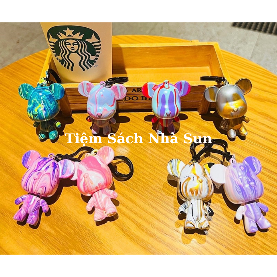 Móc Khóa gấu đổ màu brick bear