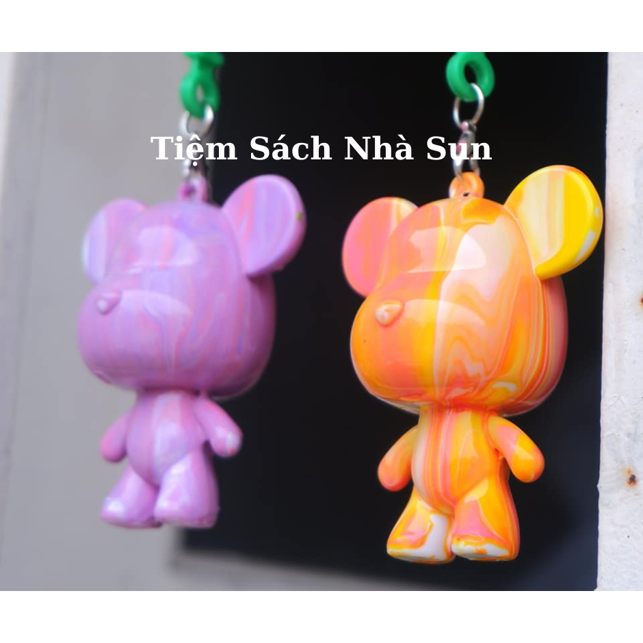 Móc Khóa gấu đổ màu brick bear