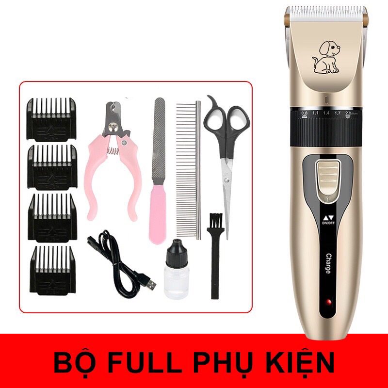 Tông đơ chắt tỉa lông chó mèo, kèm Lược - Kìm - Kéo Lupipetshop