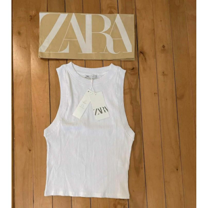 ZARA AUTHENTIC  Áo thun ba lỗ Zara màu trắng size M