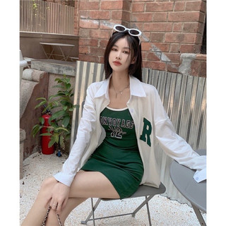 Set Đầm Sơ Mi Thêu kèm ảnh thật