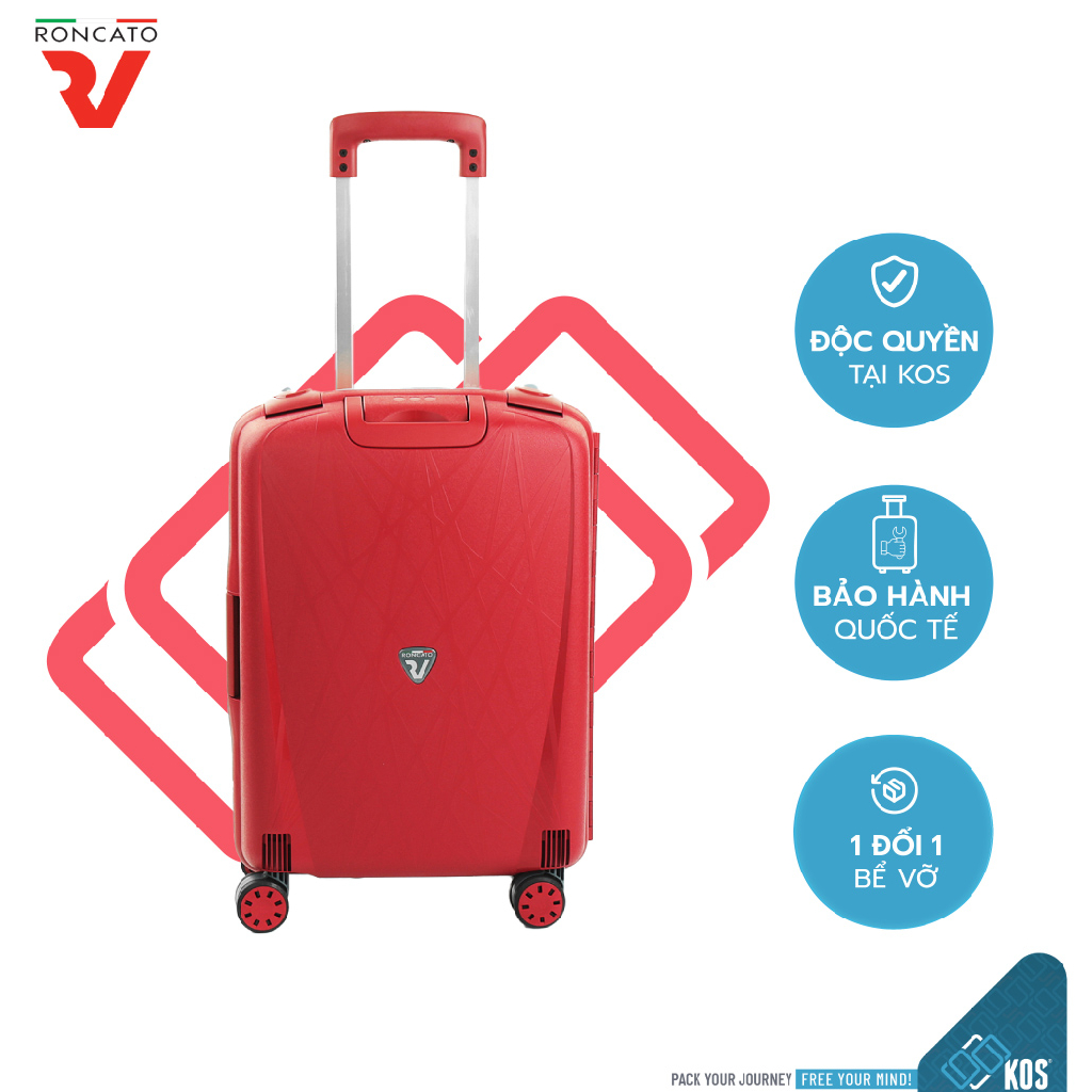 - Vali kéo du lịch xách tay size S (20 inch) thời trang Roncato Light - nhập khẩu từ Ý - nắp gập