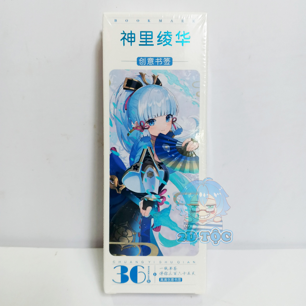 Hộp Bookmark Đánh dấu sách 36 thẻ Anime Manga Light Novel/Game Tổng hợp One Piece, Thanh Gươm diệt quỷ, Genshin Impact..