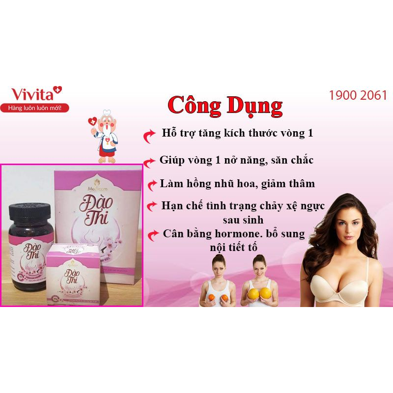 💯  Viên uống nở ngực Đào Thi hộp 40 viên