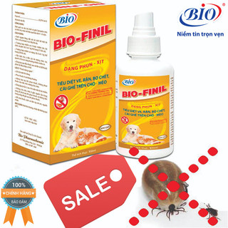 Thuốc xịt BIO-FINIL tiêu diệt ve, bọ chét, rận, ghẻ trên da chó mèo siêu hiệu quả-79203