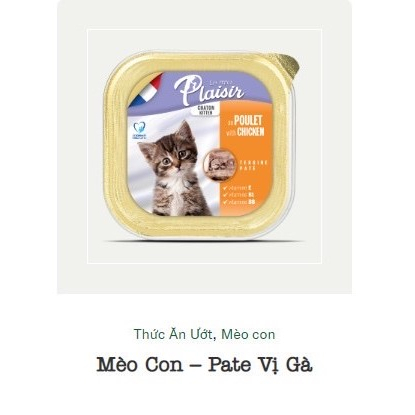 pate hộp plaisir complete 100gr dành cho mèo con và mèo trưởng thành