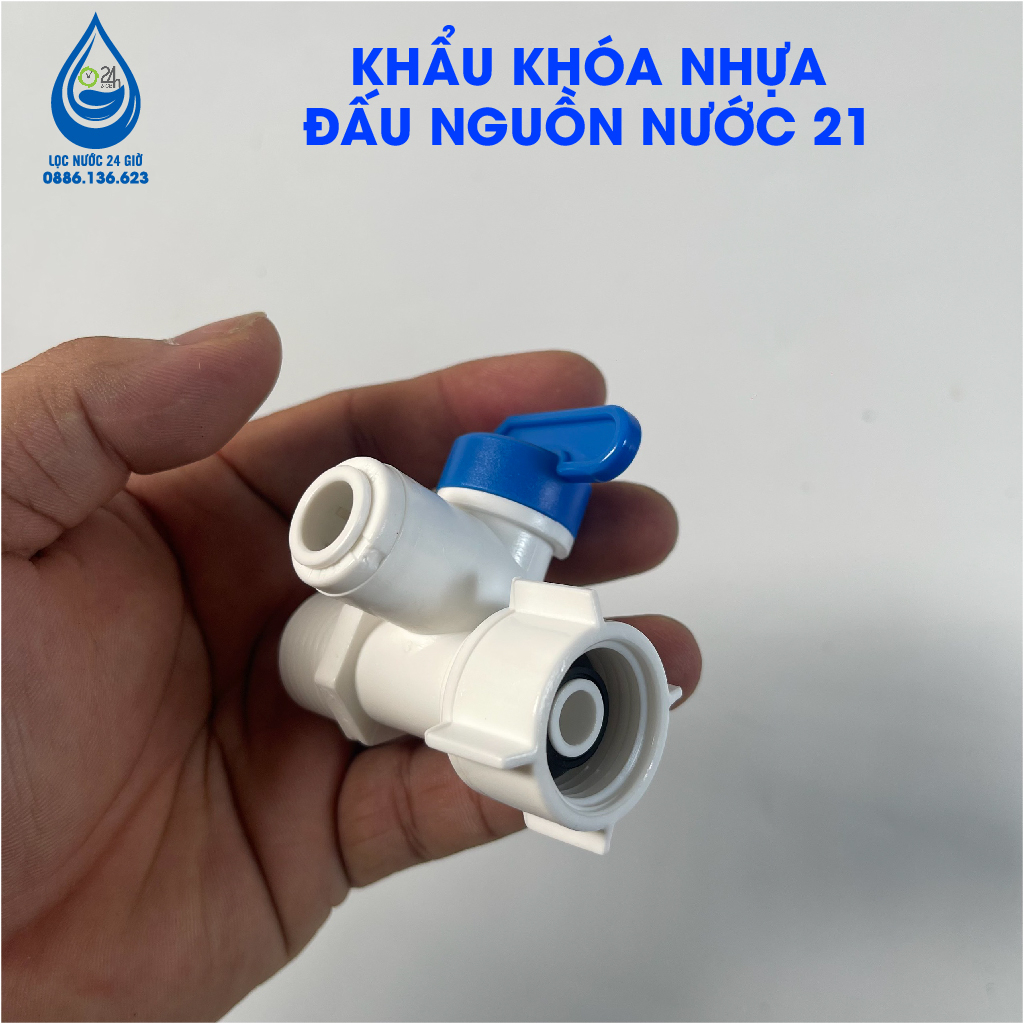 Van, khẩu khóa nhựa, khóa nước cấp đầu vào, khóa chia nước dùng cho máy lọc nước RO gia đình