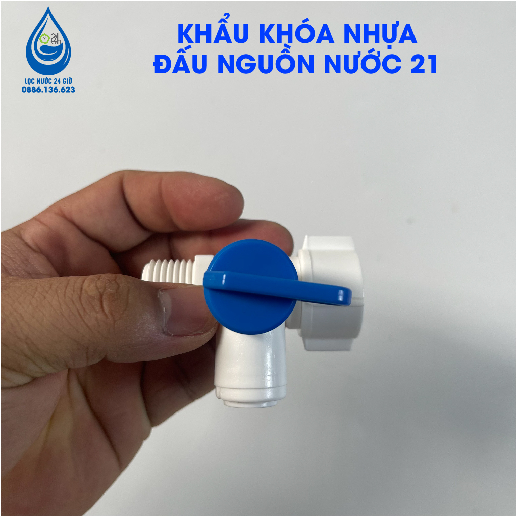 Van, khẩu khóa nhựa, khóa nước cấp đầu vào, khóa chia nước dùng cho máy lọc nước RO gia đình