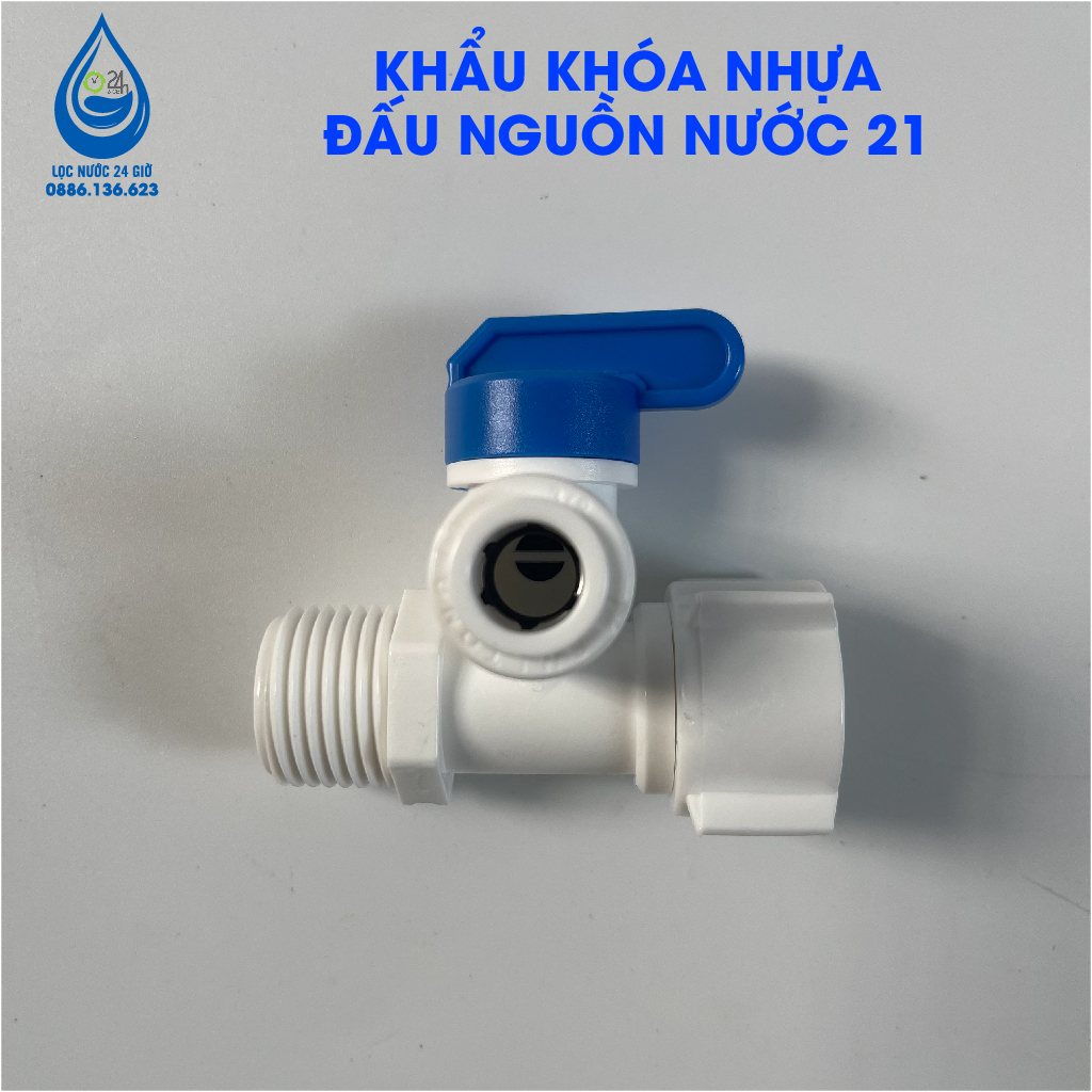 Van, khẩu khóa nhựa, khóa nước cấp đầu vào, khóa chia nước dùng cho máy lọc nước RO gia đình