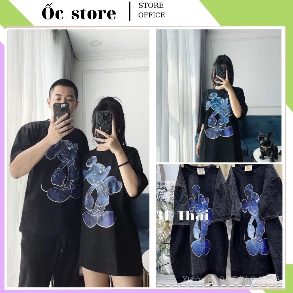 Áo phông loang phong cách unisex, áo thun nữ nam loang thái in 3D dáng thụng