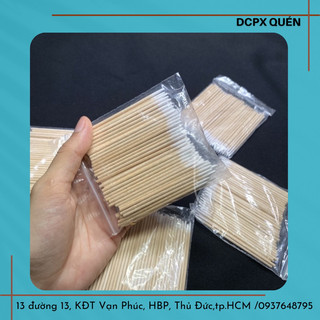 Tăm bông gỗ dùng ủ tê hoặc lau mực phun xăm