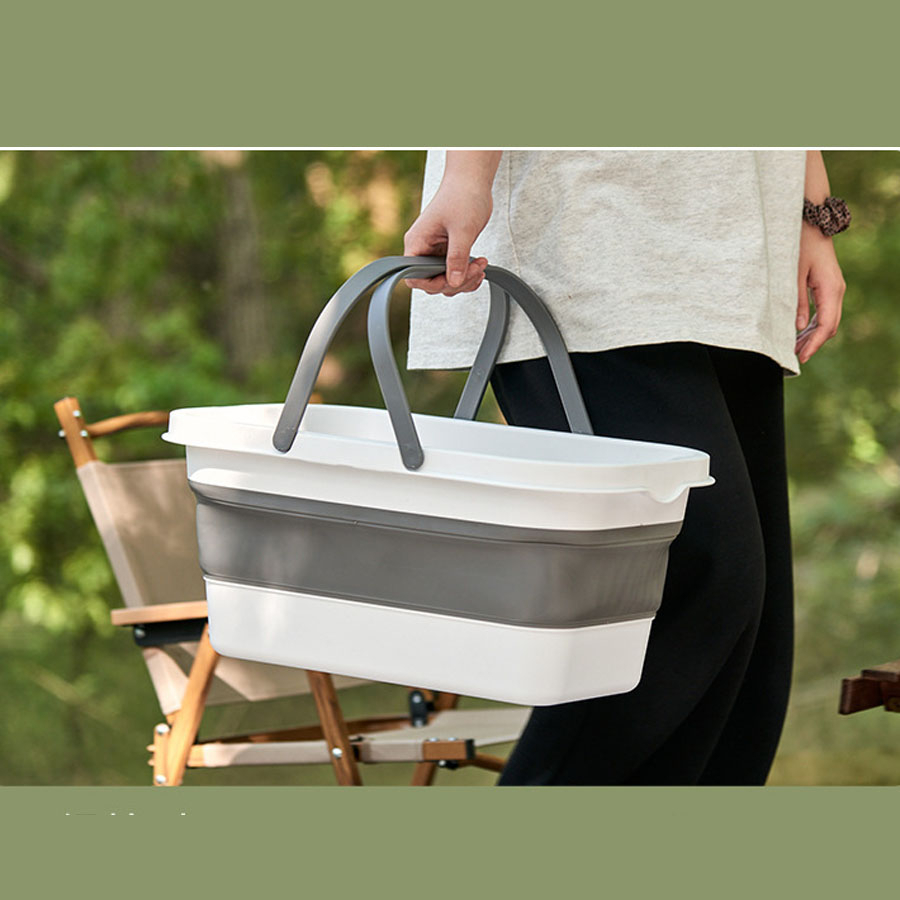 Hộp đựng đồ kiếm bàn ăn gập gọn - Khay đựng đồ hoa - Thớt thái khi đi du lịch - Giỏ đựng đồ dã ngoại có tay cầm đa năng | BigBuy360 - bigbuy360.vn