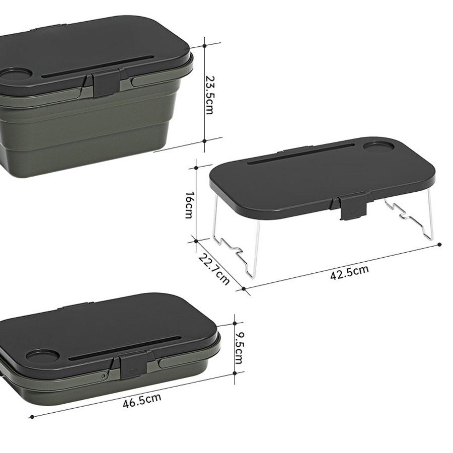 Hộp đựng đồ kiếm bàn ăn gập gọn - Khay đựng đồ hoa - Thớt thái khi đi du lịch - Giỏ đựng đồ dã ngoại có tay cầm đa năng | BigBuy360 - bigbuy360.vn