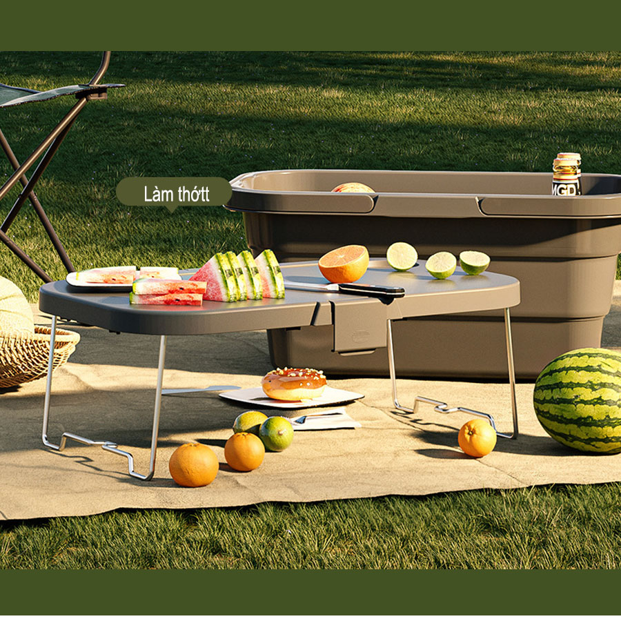 Hộp đựng đồ kiếm bàn ăn gập gọn - Khay đựng đồ hoa - Thớt thái khi đi du lịch - Giỏ đựng đồ dã ngoại có tay cầm đa năng | BigBuy360 - bigbuy360.vn