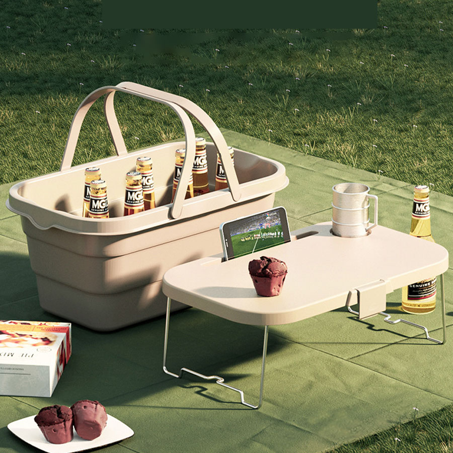 Hộp đựng đồ kiếm bàn ăn gập gọn - Khay đựng đồ hoa - Thớt thái khi đi du lịch - Giỏ đựng đồ dã ngoại có tay cầm đa năng | BigBuy360 - bigbuy360.vn