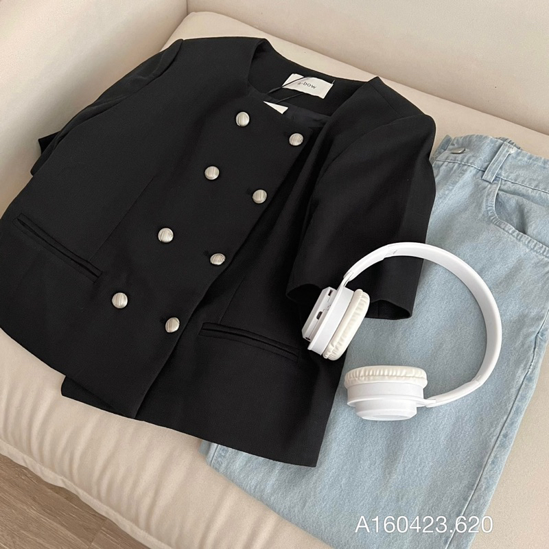 ÁO BLAZER KẺ THIẾT KẾ 2 LỚP ẢNH THẬT BOO'S STORE