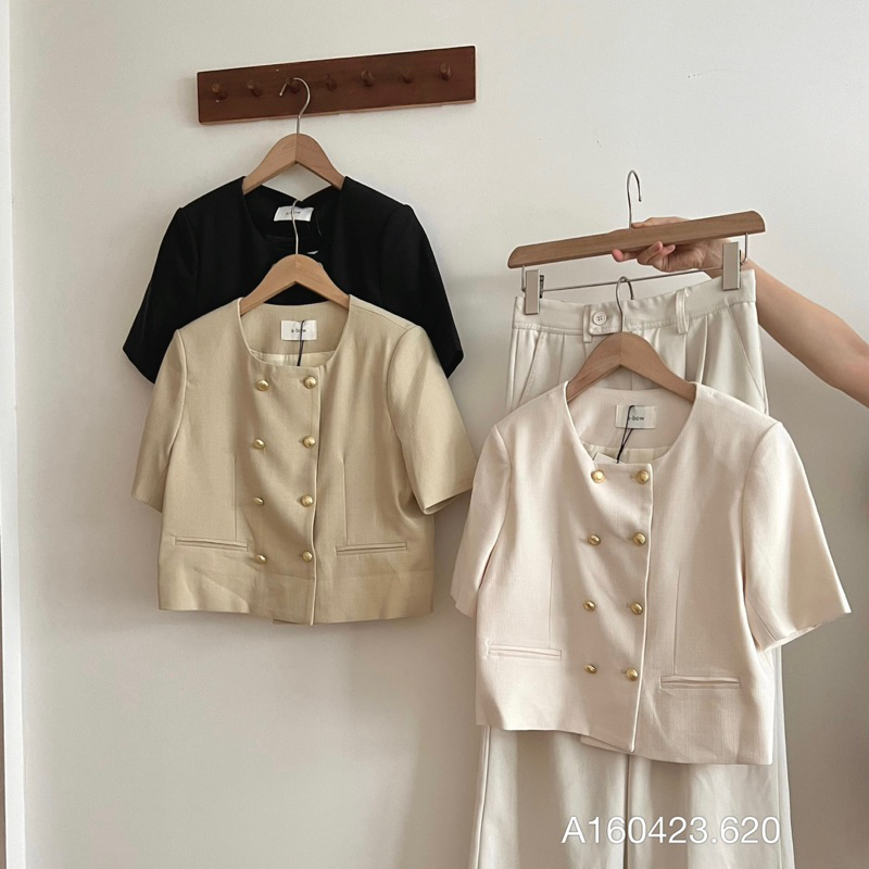 ÁO BLAZER KẺ THIẾT KẾ 2 LỚP ẢNH THẬT BOO'S STORE