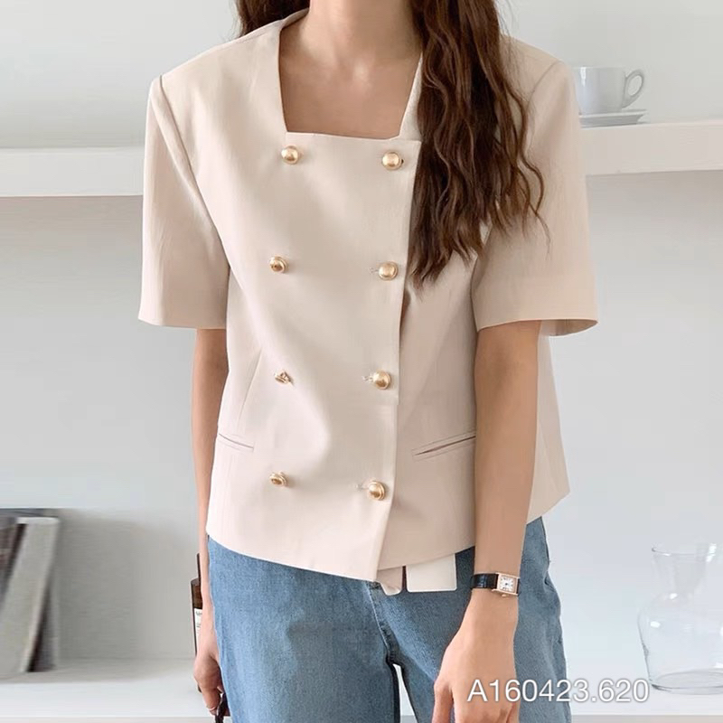 ÁO BLAZER KẺ THIẾT KẾ 2 LỚP ẢNH THẬT BOO'S STORE