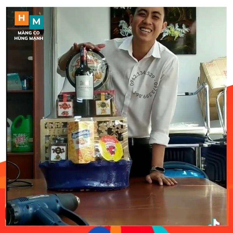 Máy co màng giỏ quà tết, máy khò nhiệt cho màng co giỏ hoa quả SIÊU BỀN