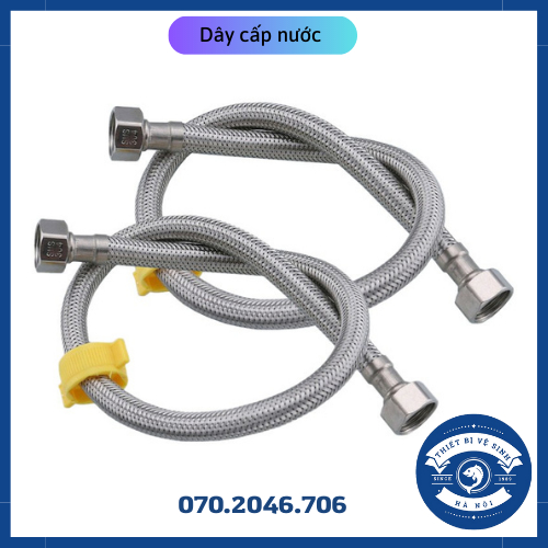 Dây cấp nước cho vòi Lavabo, bình nóng lạnh, bình chứa nước nhà vệ sinh - chất liệu inox không gỉ bền đẹp