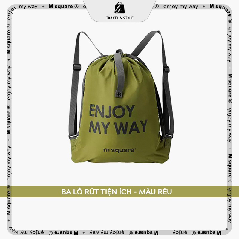 Balo rút gấp gọn Msquare®️Chính hãng giá tốt