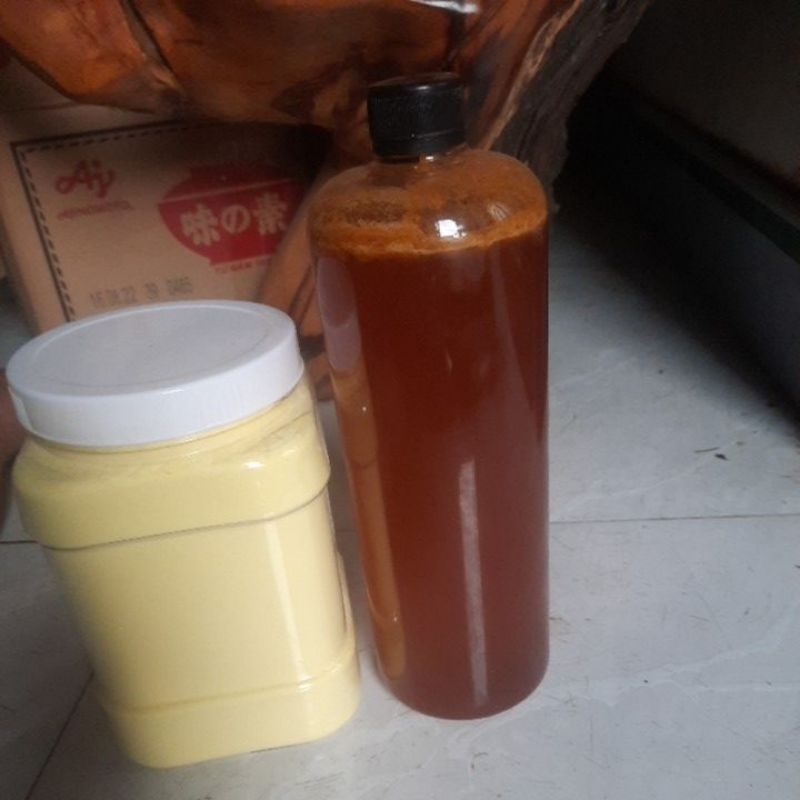 Mật ong rừng nguyên chất chuẩn rừng GiaLai + tinh bột nghệ