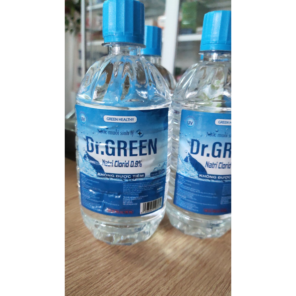Nước muối sinh lý Dr.Green 550ml (chai to hơn)