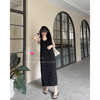 Váy xuông sát nách nhăn kim anh bùi