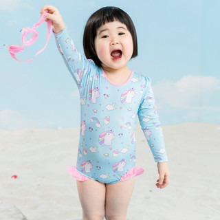 Bộ bơi liền bé gái ILABY cutout buộc nơ sau lưng chất liệu thun lạnh co dãn 4 chiều cho bé 9-28kg [1613]