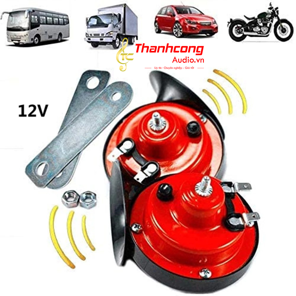 Còi sên 12V - 410Hz & 510Hz cho ô tô , xe máy  - 01 Cái.
