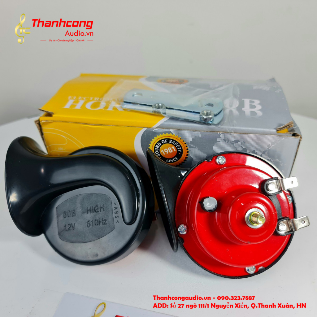 Còi sên 12V - 410Hz & 510Hz cho ô tô , xe máy  - 01 Cái.
