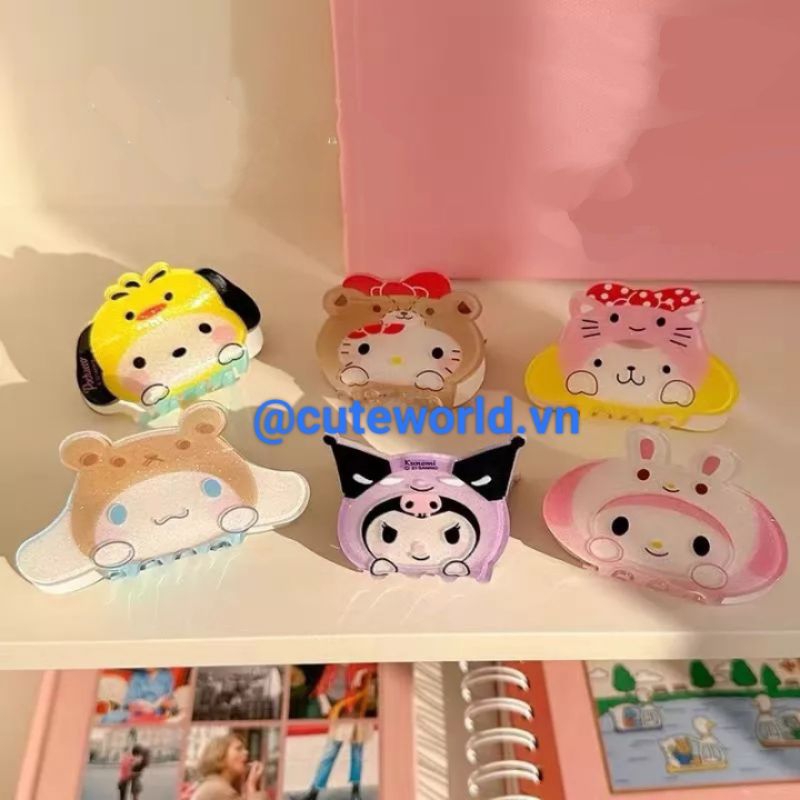 Kẹp Tóc Acrylic Sanrio Dễ Thương Ngọt Ngào Mẫu Mới