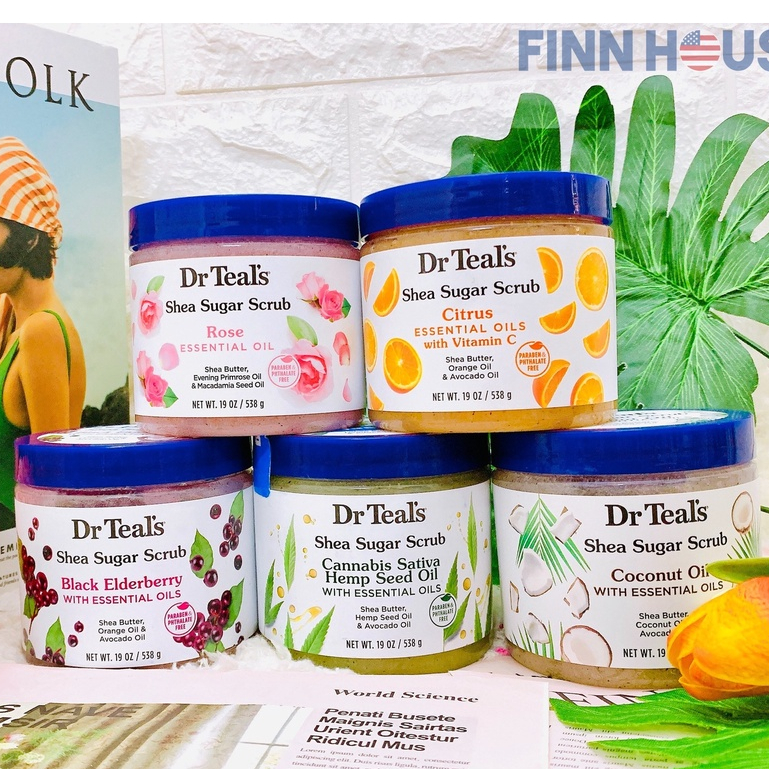 Tẩy tế bào Dr. Teal's Shea Sugar Scrub