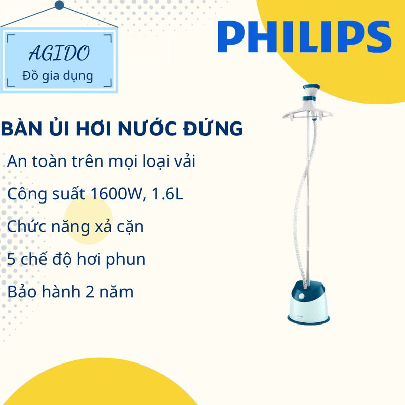 Bàn ủi hơi nước đứng Philips GC518 - Hàng chính hãng