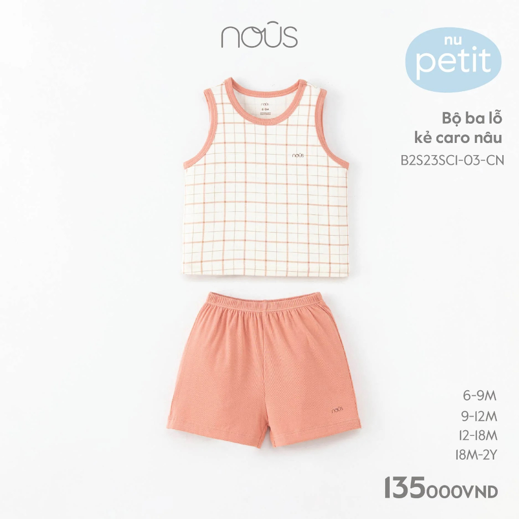 NOUS BỘ BA LỖ / BỘ HAI DÂY CHO BÉ PETIT MỀM MỊN, Suzy Baby