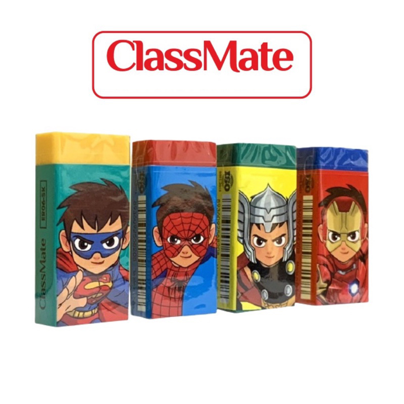 Gôm, Tẩy Nano CLASSMATE Hình Siêu Anh Hùng Dễ Thương, Giúp Tẩy Sạch Vết Chì, Tiện Dụng, An Toàn Cho Bé