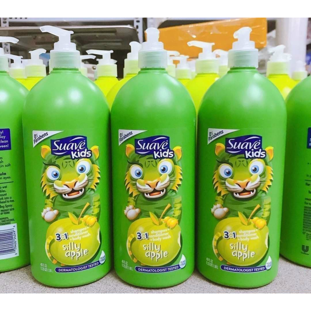 Sữa tắm gội xả Suave kid 3 in1 1,18 lít