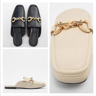 (2 MÀU) GIÀY SỤC DA ZARA XUẤT DƯ TUỒN NỮ ĐEN TRẮNG