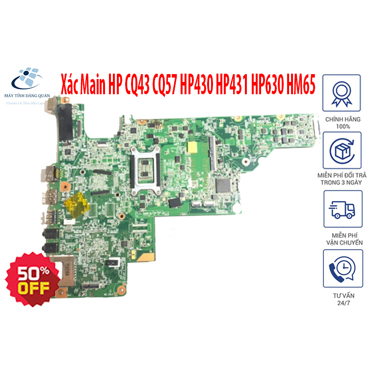 Xác Main HP CQ43 CQ57 HP430 HP431 HP630 - 646671-001, SLJ4P / HM65 (main zin cháy như hình ạ)