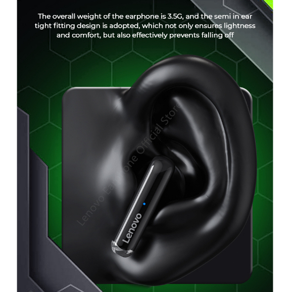 Tai nghe chơi game nhét tai Thinkplus x Lenovo XT81 không dây Bluetooth 5.3 độ trễ thấp với âm thanh nổi HD có micro