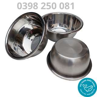 Thau chậu inox sâu lòng size 18cm 20cm 22cm 24cm 26cm 28cm 30cm 32cm 34cm 36cm - Âu inox sâu lòng