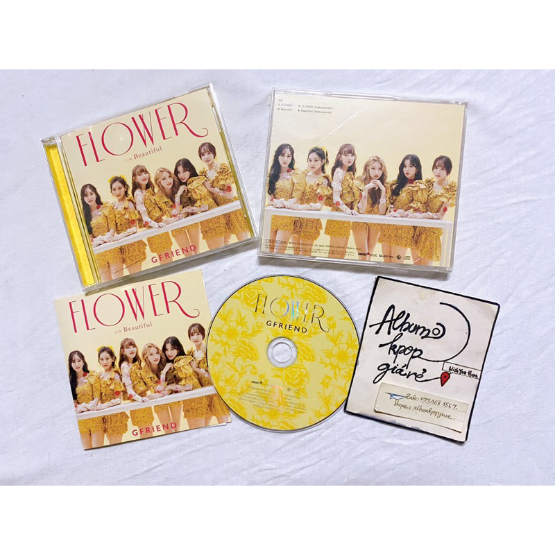 Gfriend Japan  mini Album Flower đã khui seal, gồm booklet và 1 CD.